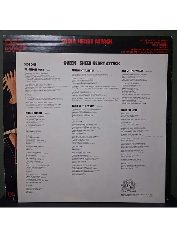 Queen – Sheer Heart Attack (Ed. Japón)