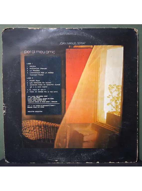 Joan Manuel Serrat – Para Mi Amigo (Per Al Meu Amic)