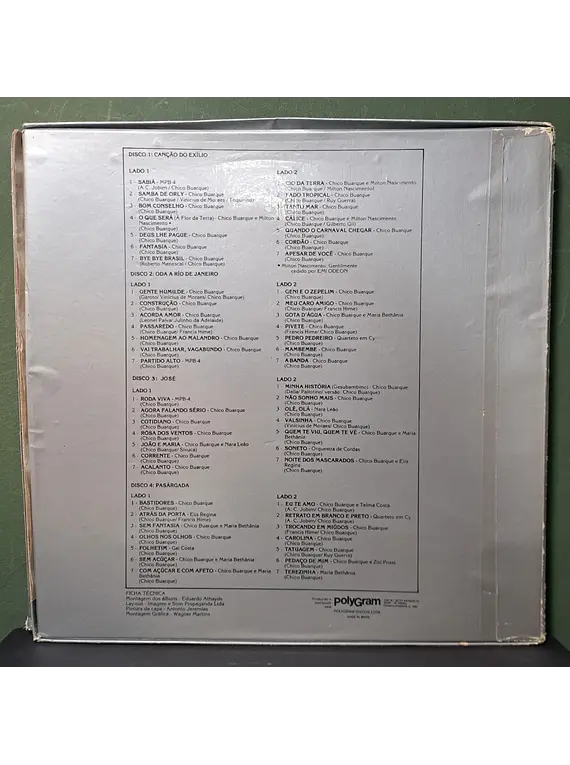 Chico Buarque – Um Operário Em Construção (Box 4 Lps)