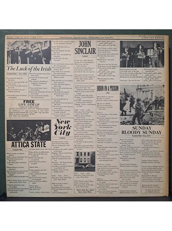 John & Yoko / Plastic Ono Band – Some Time In New York City