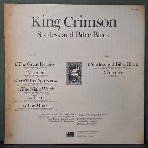 King Crimson – Starless And Bible Black