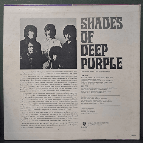 Deep Purple – Shades Of Deep Purple (Ed. Japón)