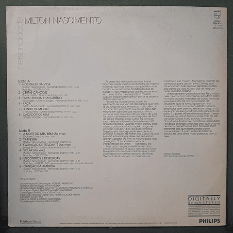 Milton Nascimento – Personalidade