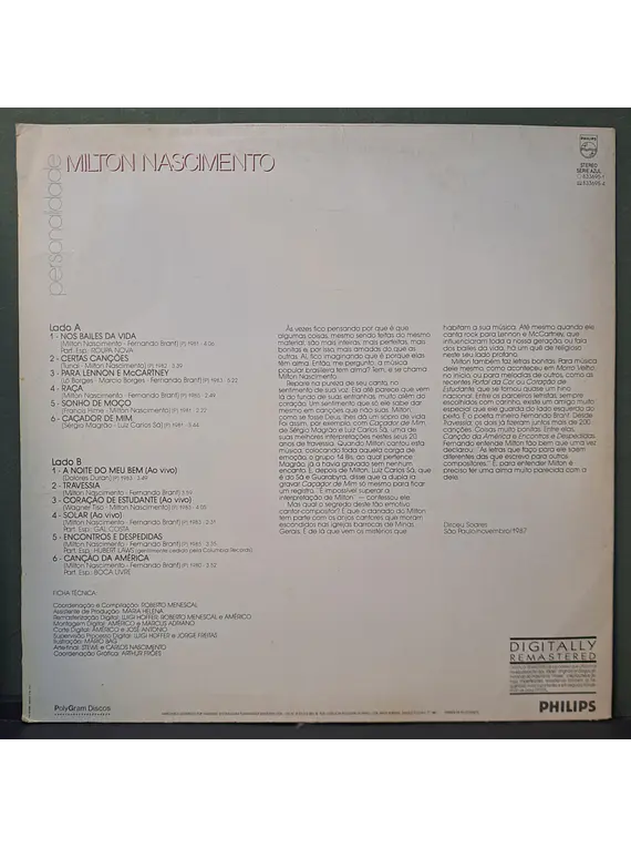 Milton Nascimento – Personalidade