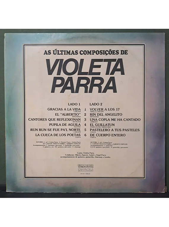 Violeta Parra – As Ultimas Composicões De Violeta Parra