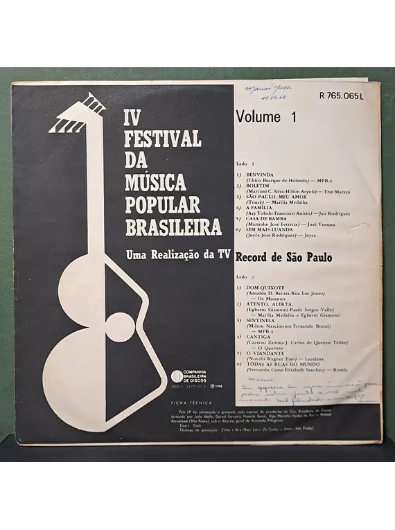 IV Festival Da Música Popular Brasileira - Vol. 1