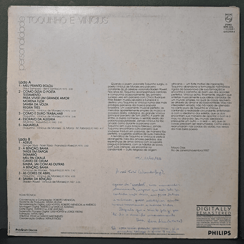 Toquinho & Vinicius – Personalidade