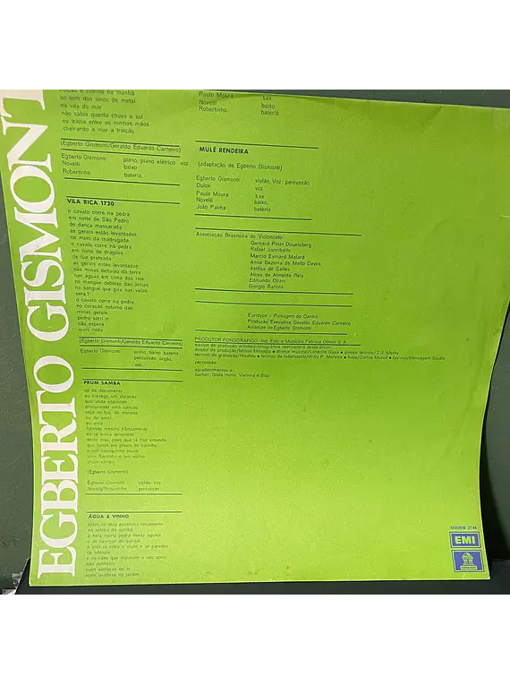 Egberto Gismonti – Água & Vinho