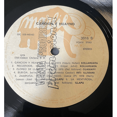 Illapu / Inti Illimani / Kollahuara* / Guamary – Canción Y Huayno