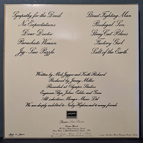 Rolling Stones, The – Beggars Banquet (Ed. Japón)