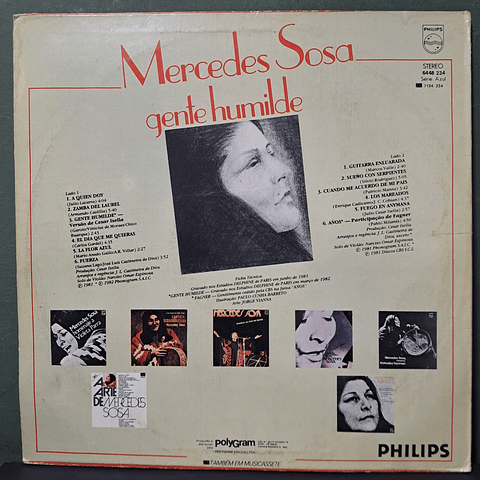 Mercedes Sosa – Gente Humilde