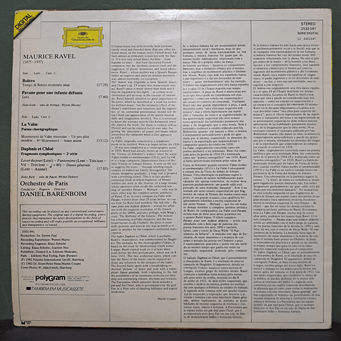 Ravel · Orchestre De Paris · Daniel Barenboim – Bolero · La Valse · Pavane Pour Une Infante Défunte · Daphnis Et Chloé: Suite No. 2