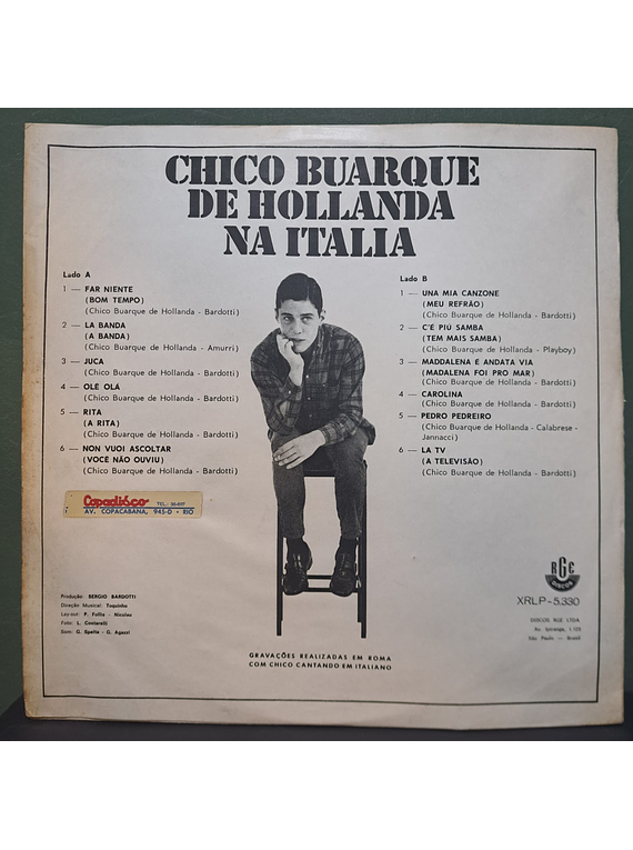 Chico Buarque De Hollanda – Chico Buarque De Hollanda Na Italia