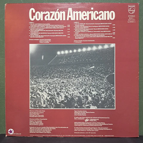 Mercedes Sosa / León Gieco / Milton Nascimento – Corazón Americano