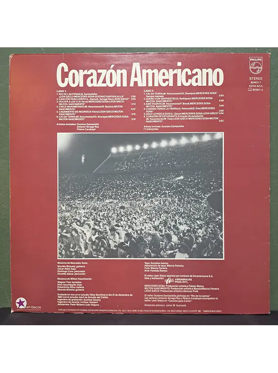 Mercedes Sosa / León Gieco / Milton Nascimento – Corazón Americano