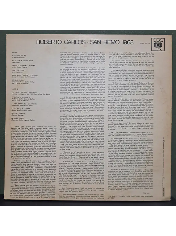 Roberto Carlos – San Remo 1968