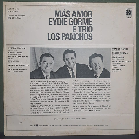 Eydie Gorme & The Trio Los Panchos* – Mas Amor