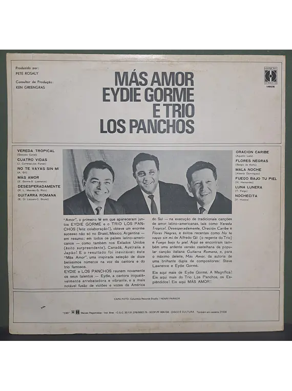 Eydie Gorme & The Trio Los Panchos* – Mas Amor