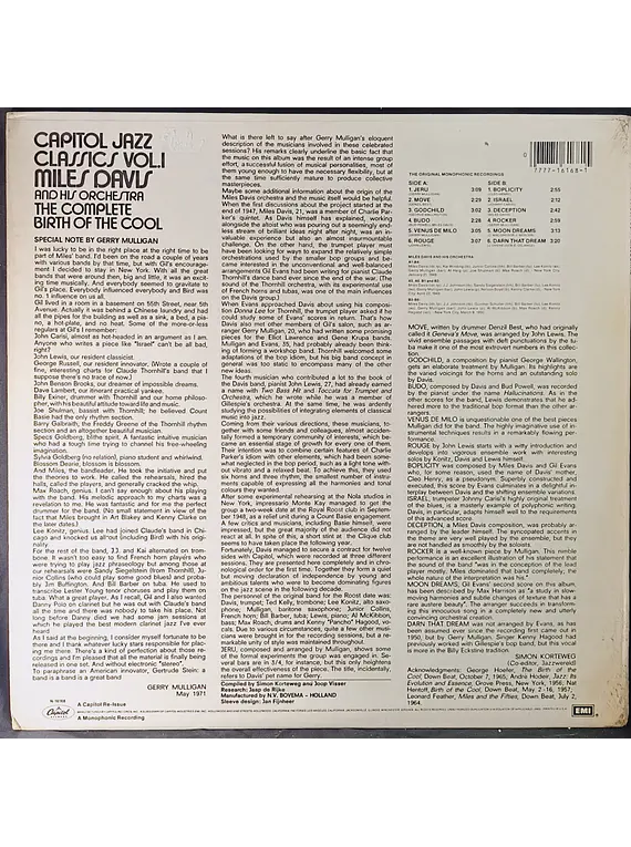 Miles Davis And His Orchestra – The Complete Birth Of The Cool