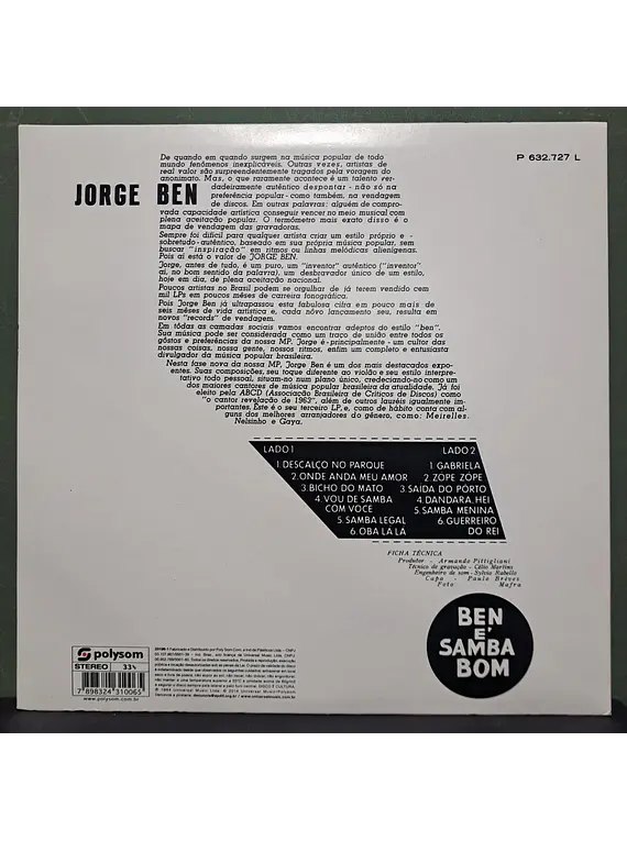 Jorge Ben – Ben É Samba Bom