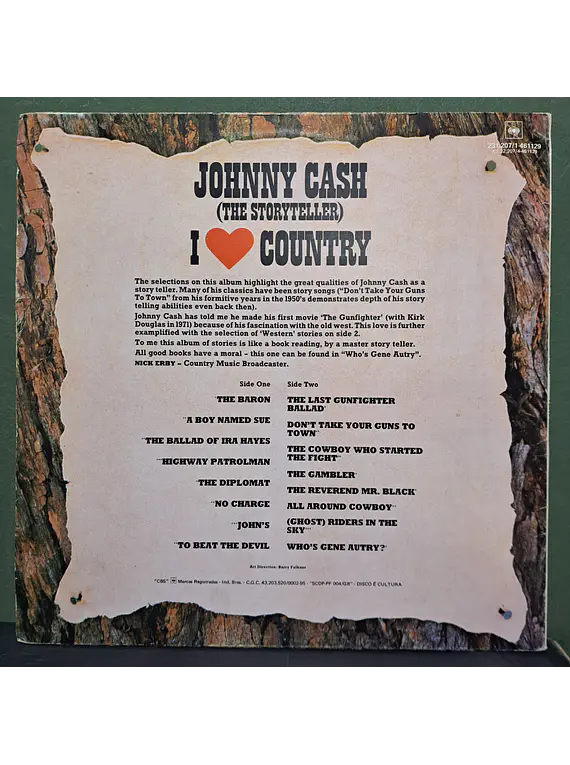 Johnny Cash – (The Storyteller) I Love Country