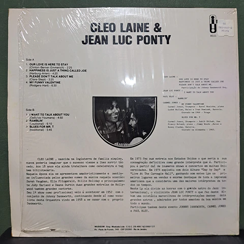 Cleo Laine & Jean-Luc Ponty – Cleo Laine & Jean-Luc Ponty