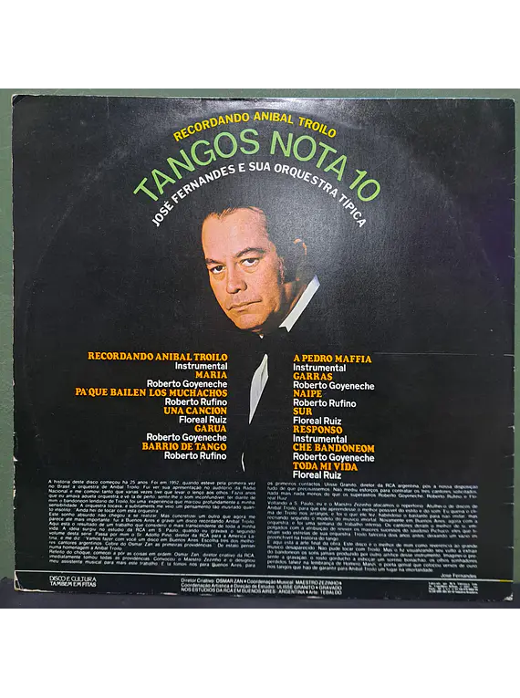 José Fernandes E Sua Orquestra Típica – Tangos Nota 10 (Volume 3)