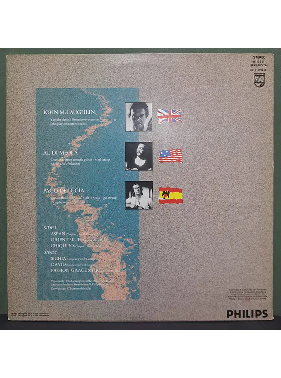 John McLaughlin - Al Di Meola - Paco De Lucía – Passion, Grace & Fire