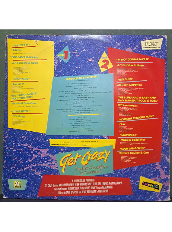 Various – Get Crazy - Na Zorra Do Rock (Trilha Sonora Original Do Filme)