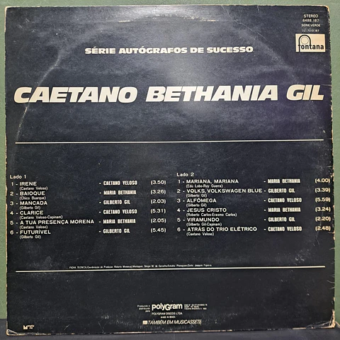 Caetano Veloso, Gilberto Gil, Gal Costa – Caetano, Gil, Gal -Discos Nº 1 y 2