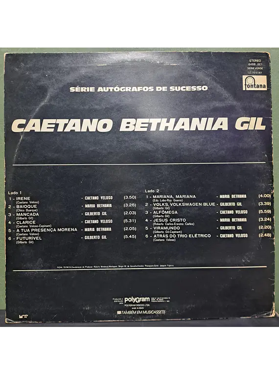 Caetano Veloso, Gilberto Gil, Gal Costa – Caetano, Gil, Gal -Discos Nº 1 y 2