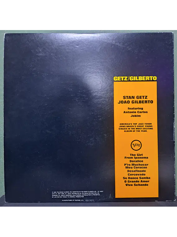 Stan Getz, Joao Gilberto Featuring Antonio Carlos Jobim – Getz / Gilberto featuring Antonio Carlos Jobim