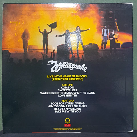 Whitesnake – Live... In The Heart Of The City (Ed Japón)