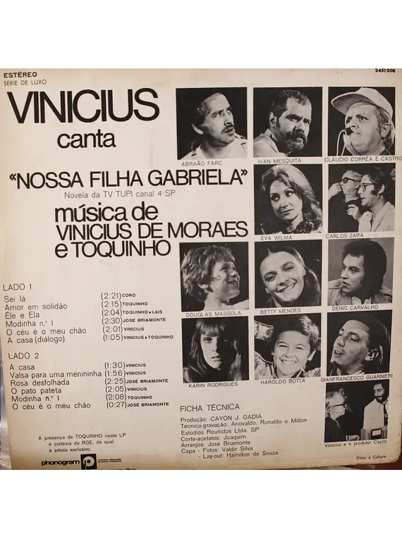 Vinicius de Moraes ‎– Nossa Filha Gabriela