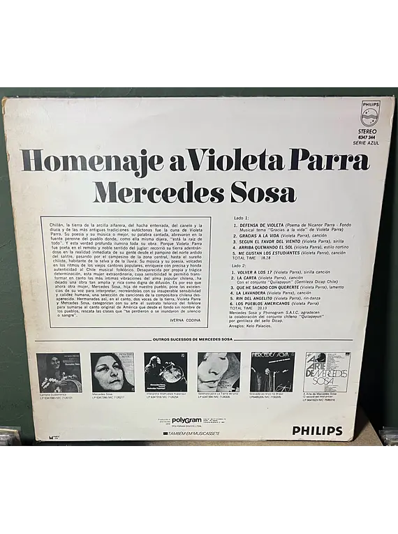Mercedes Sosa – Homenaje A Violeta Parra