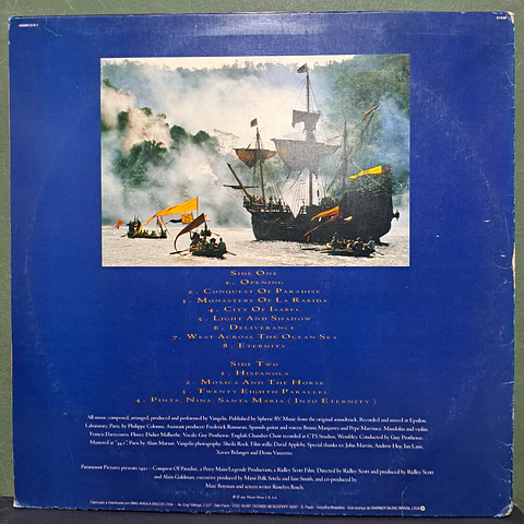 Vangelis – 1492 – Conquest Of Paradise (Music From The Original Soundtrack)