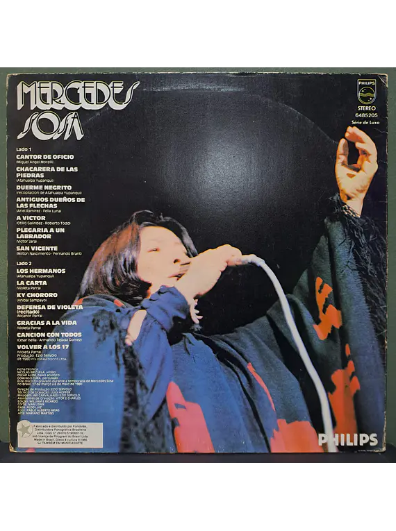 Mercedes Sosa – Gravado Ao Vivo No Brasil
