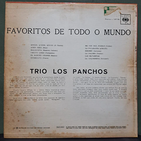 Trio Los Panchos – Favoritos De Todo O Mundo