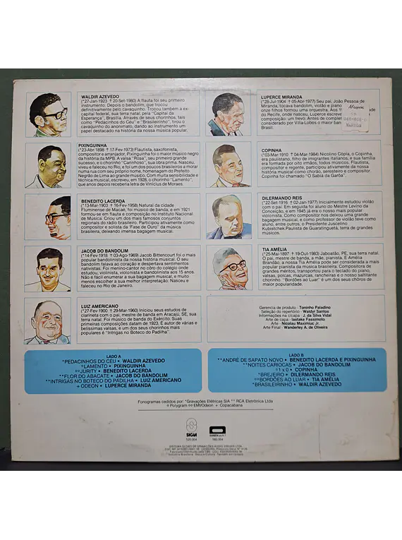 Various – Chôro No Céu: Chôros Famosos, Solistas Inesquecíveis