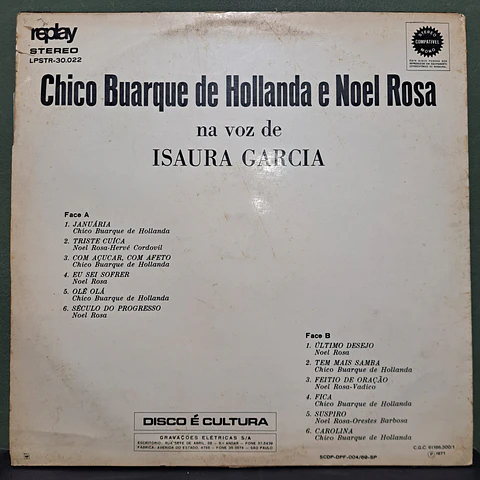 Isaura Garcia – Chico Buarque De Hollanda E Noel Rosa Na Voz De Isaura Garcia