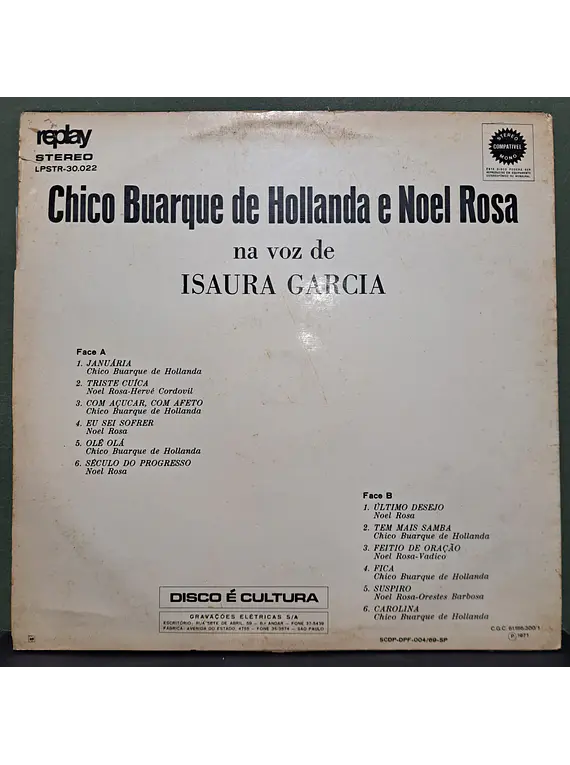 Isaura Garcia – Chico Buarque De Hollanda E Noel Rosa Na Voz De Isaura Garcia