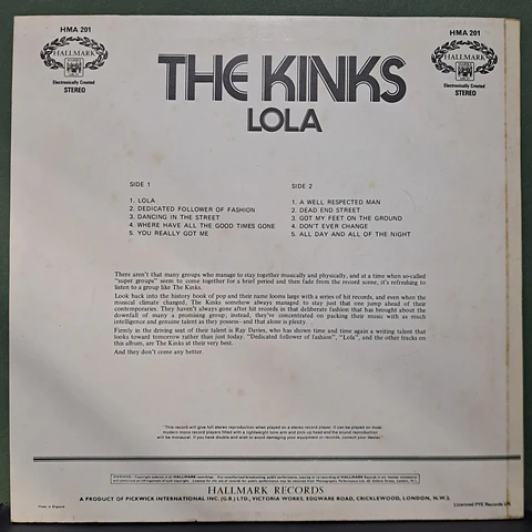 Kinks, The – Lola (Eur)