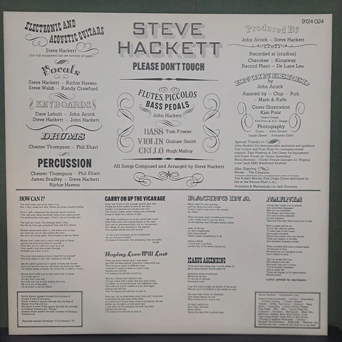 Steve Hackett – Please Don't Touch! (Eur)