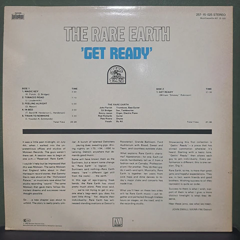 Rare Earth – Get Ready (Eur)