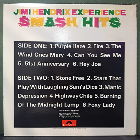 Jimi Hendrix Experience – Smash Hits (Ed. Japón, Mono)