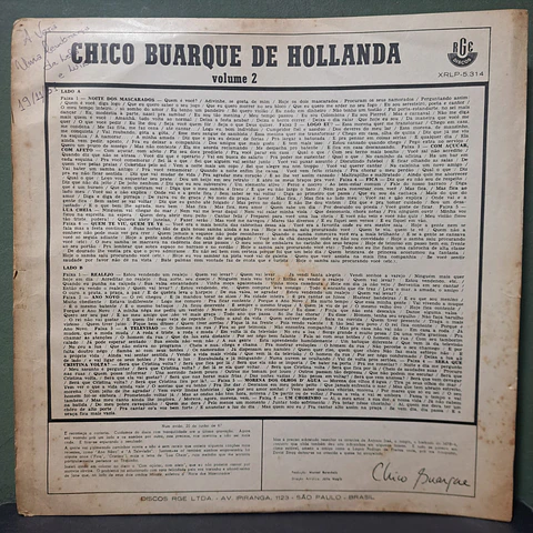 Chico Buarque De Hollanda – Chico Buarque De Hollanda Volume 2