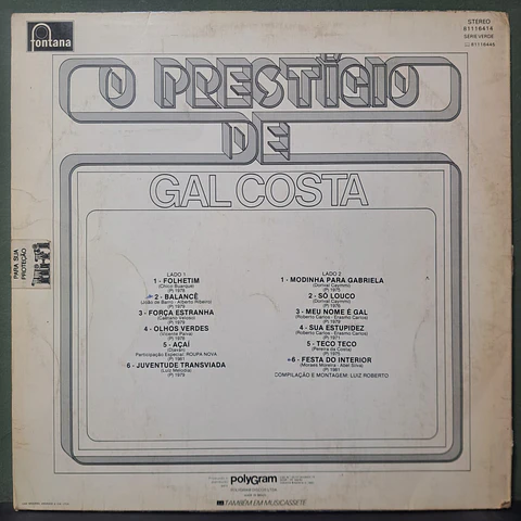 Gal Costa – O Prestígio De Gal Costa