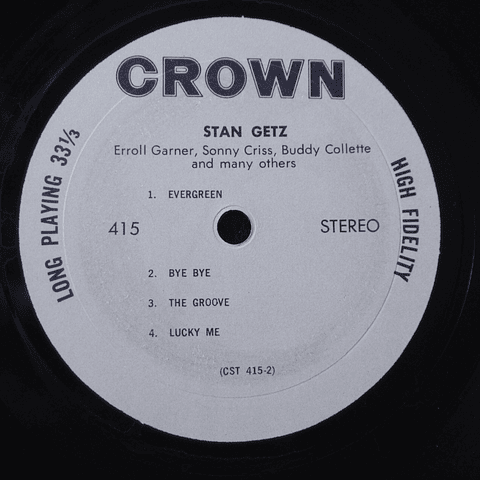 Stan Getz, Erroll Garner – Groovin' High (Ed USA)