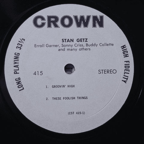 Stan Getz, Erroll Garner – Groovin' High (Ed USA)