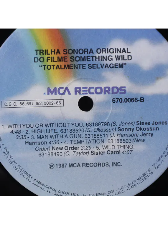 Various ‎– Something Wild - Music From The Motion Picture Soundtrack (David Byrne, New Order, otrs0